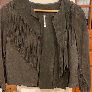 Willow & Clay suede fringe jacket